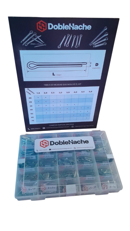 Chavetas Partidas Zincadas - Kit N° 9 - Imagen 2